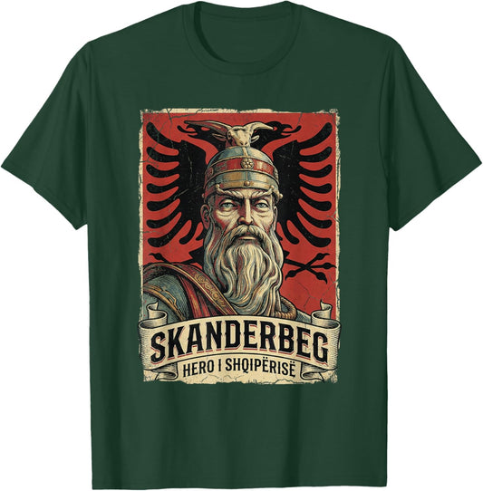 Skanderbeg Albania and Kosovo Flag for a Proud Albanian T-Shirt - T-Shirt | Forest