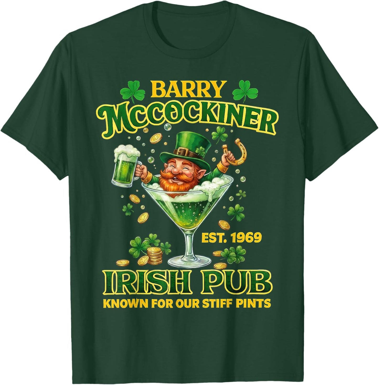 Barry McCockiner McConconner Irish Pub Funny Saint Patrick’s T-Shirt - T-Shirt | Forest