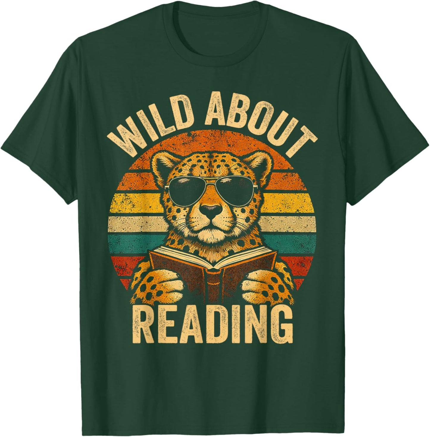 Boys Animal Print Clothes Wild About Reading Cheetah Book T-Shirt - T-Shirt | Forest
