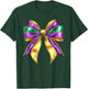 Cute Mardi Gras Fat Coquette Bow Tuesday Kids Girls Women T-Shirt - T-Shirt | Forest