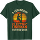 Electric Lineman Legendary Retired 2026 Vintage Retirement T-Shirt - T-Shirt | Forest