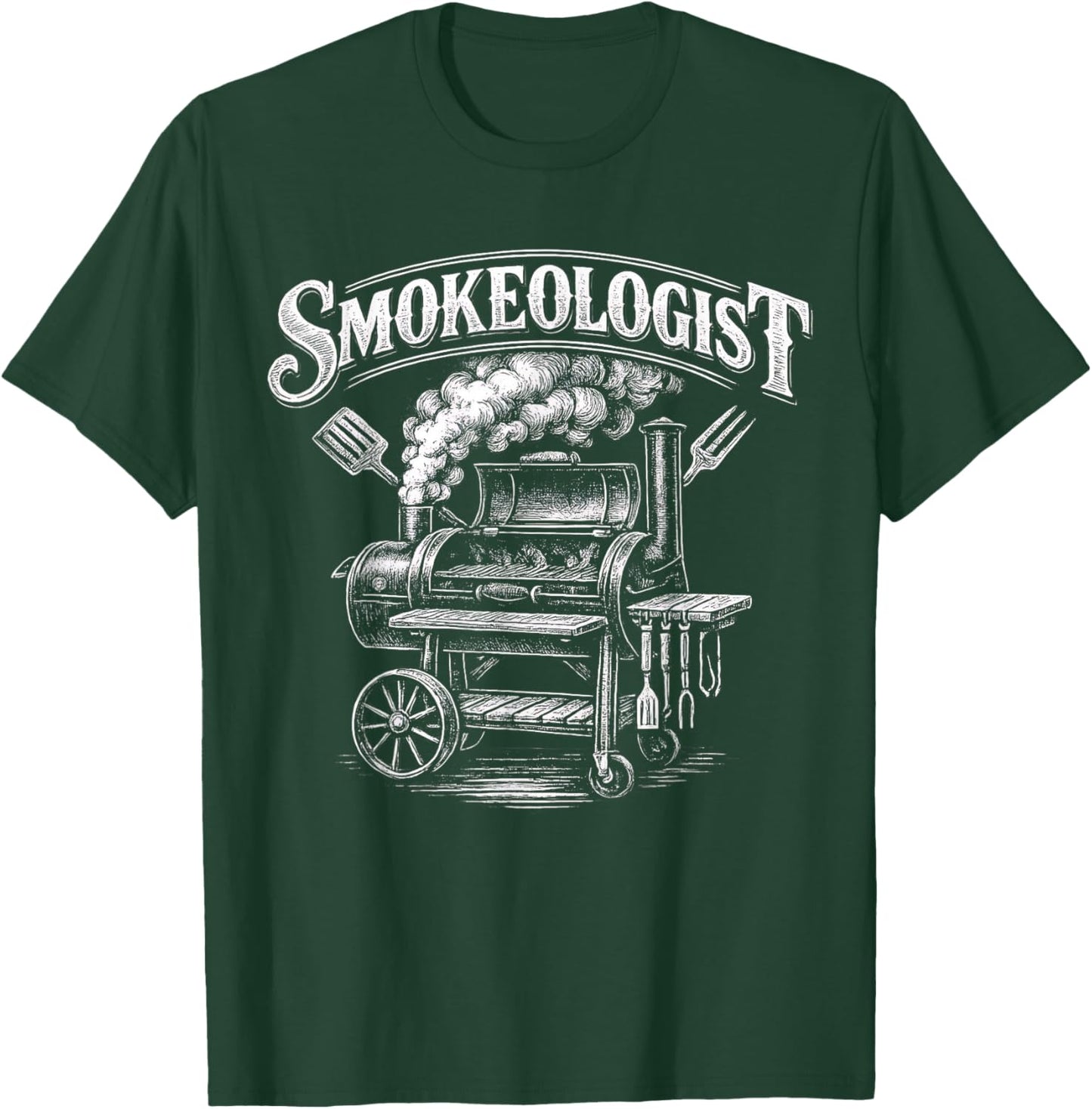 Smokeologist Funny BBQ Meat Smoker for Grilling Fans T-Shirt - T-Shirt | Forest