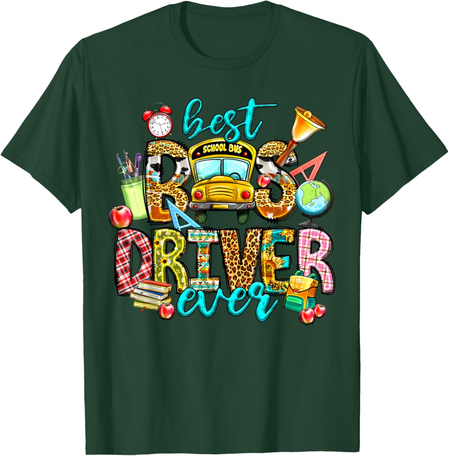 Cute Funny Patient Loving School Bus Driver Appreciation T-Shirt - T-Shirt | Forest