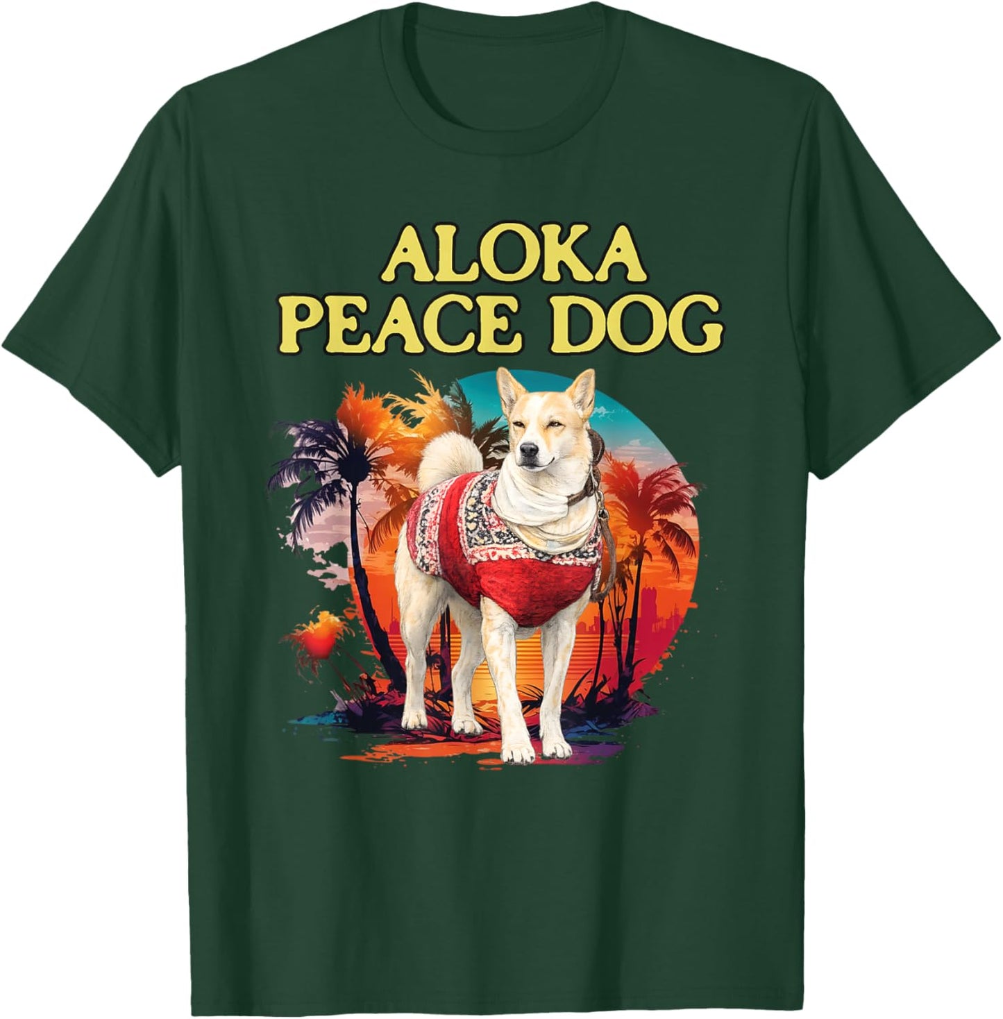 Aloka Peace Dog Shirt Walk for Peace 2026 Buddhist Dog T-Shirt - T-Shirt | Forest