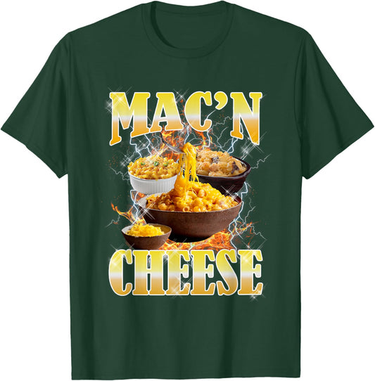 Thanksgiving Mac 'N Cheese Bootleg 90's Rap Rock Funny T-Shirt - T-Shirt | Forest