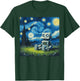 Starry Night Robot Funny Painting Art Meme Kids Men Women T-Shirt - T-Shirt | Forest
