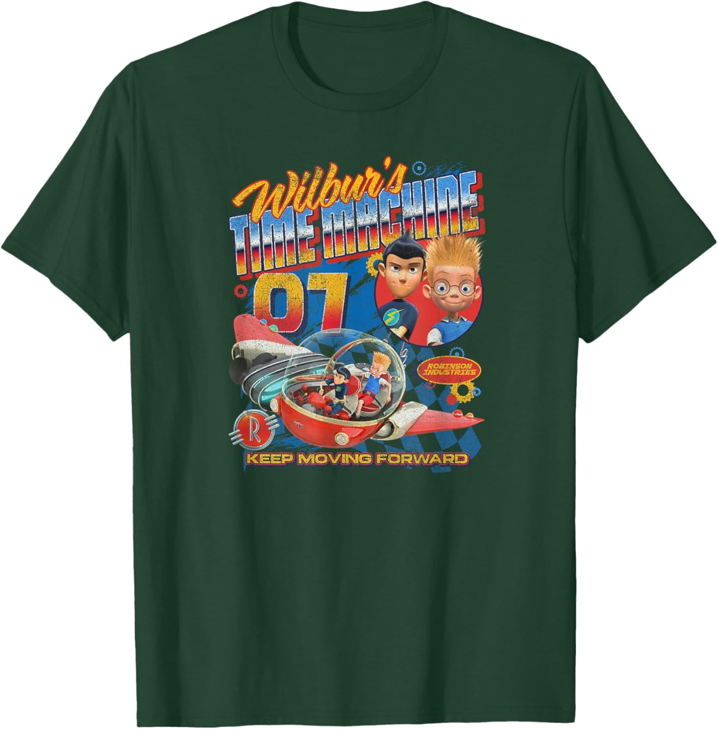 Disney Meet The Robinsons Wilbur's Time Machine Poster T-Shirt - T-Shirt | Forest