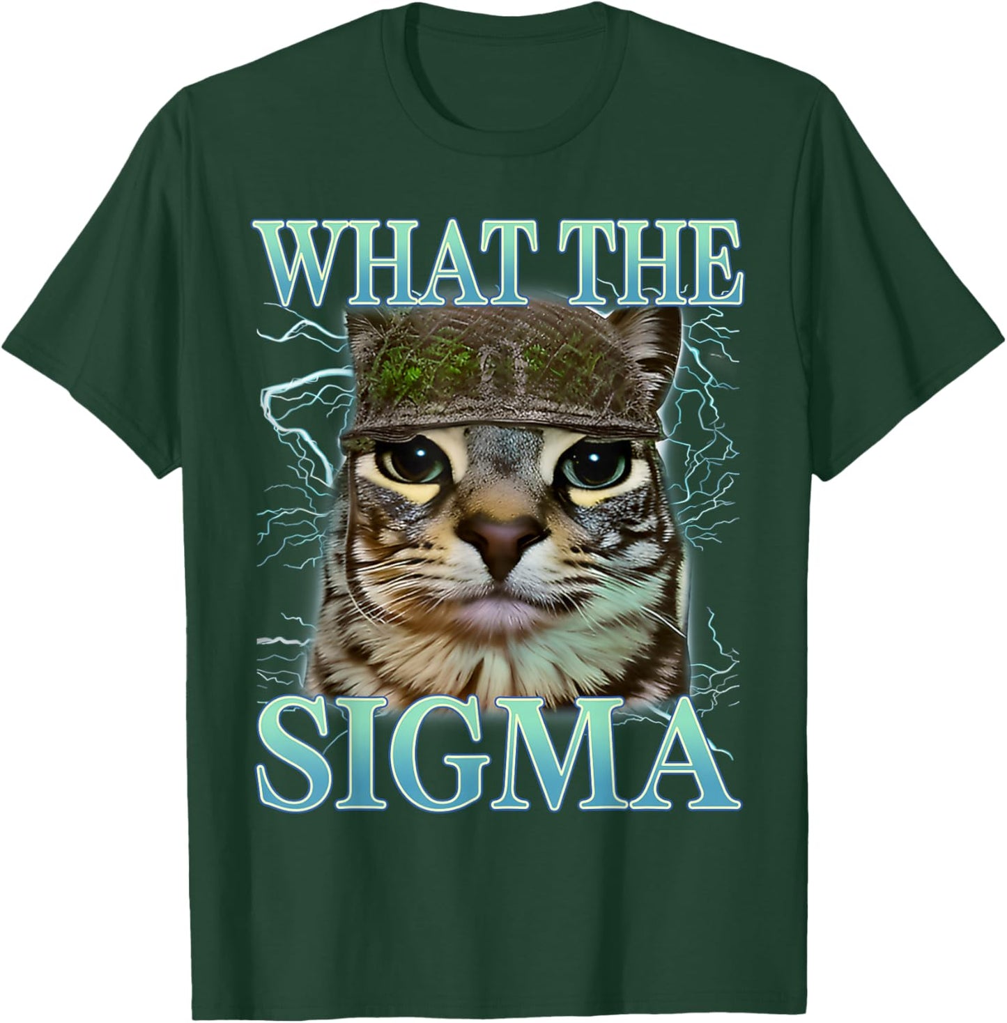 What The Sigma Silly Cat Meme Funny Saying Cat Lover T-Shirt - T-Shirt | Forest