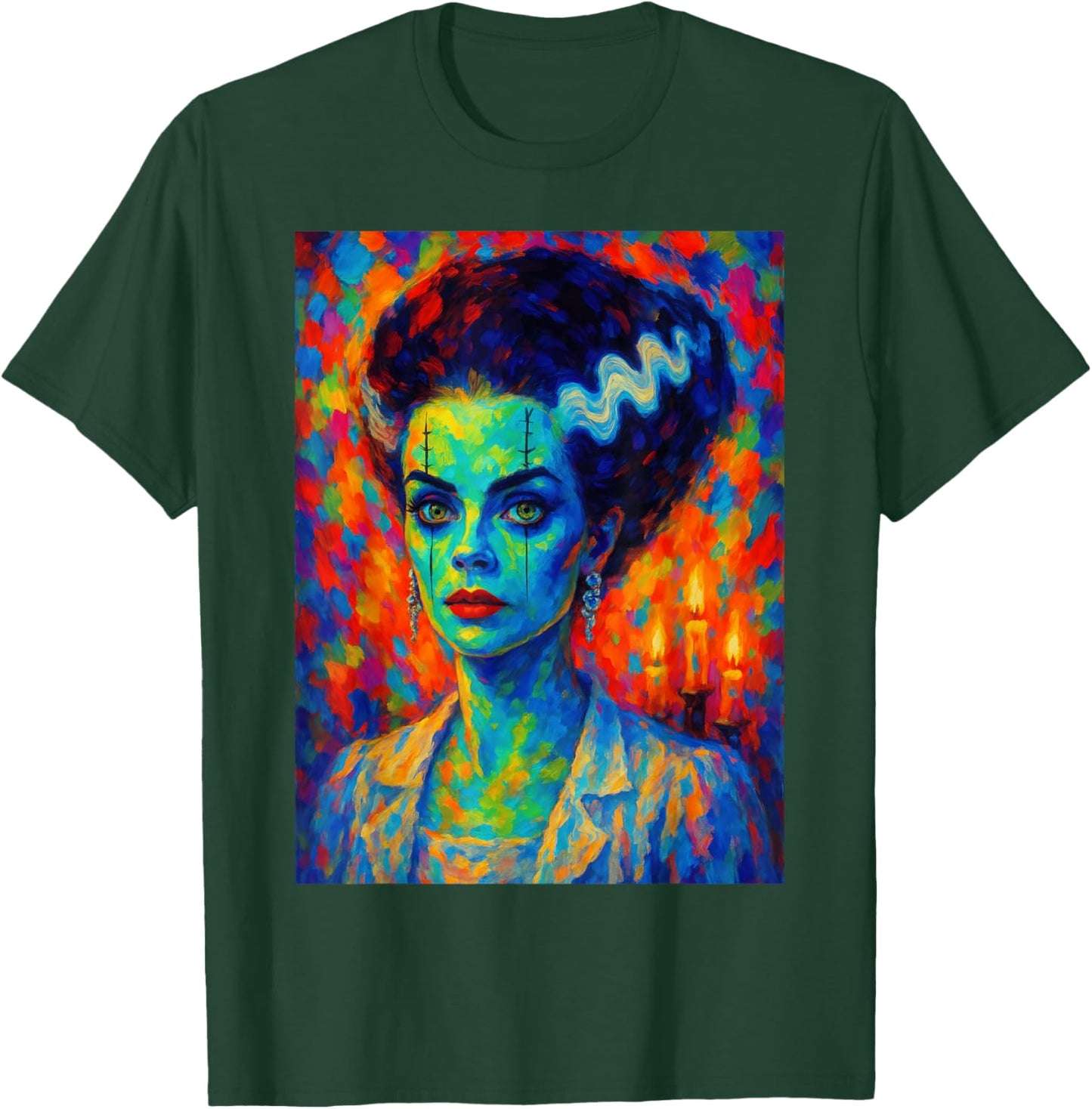 Frankenstein Monster and Bride Halloween Matching Couple T-Shirt - T-Shirt | Forest