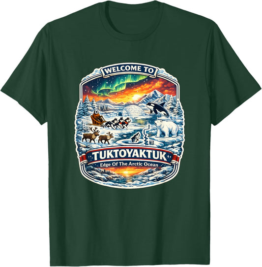 Tuktoyaktuk Northwest Territories Edge of The Arctic Ocean T-Shirt - T-Shirt | Forest