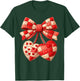 Valentine Hearts Bow Patchwork Graphic Art Romantic Quilted T-Shirt - T-Shirt | Forest