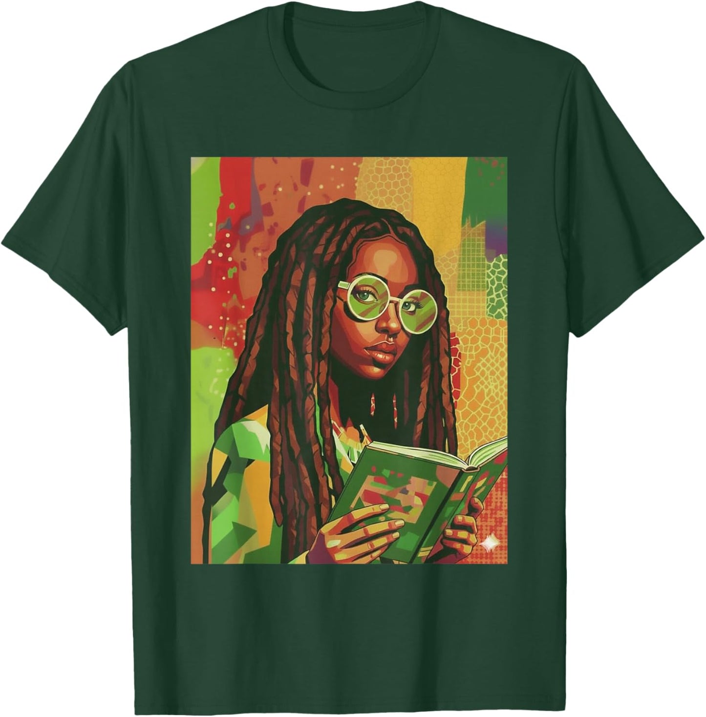Black Women Reading Book, Educated Black History Month Women T-Shirt - T-Shirt | Forest