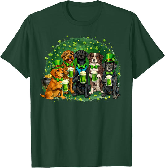 St Patrick’s Day Dog Lovers Squad T-Shirt - T-Shirt | Forest