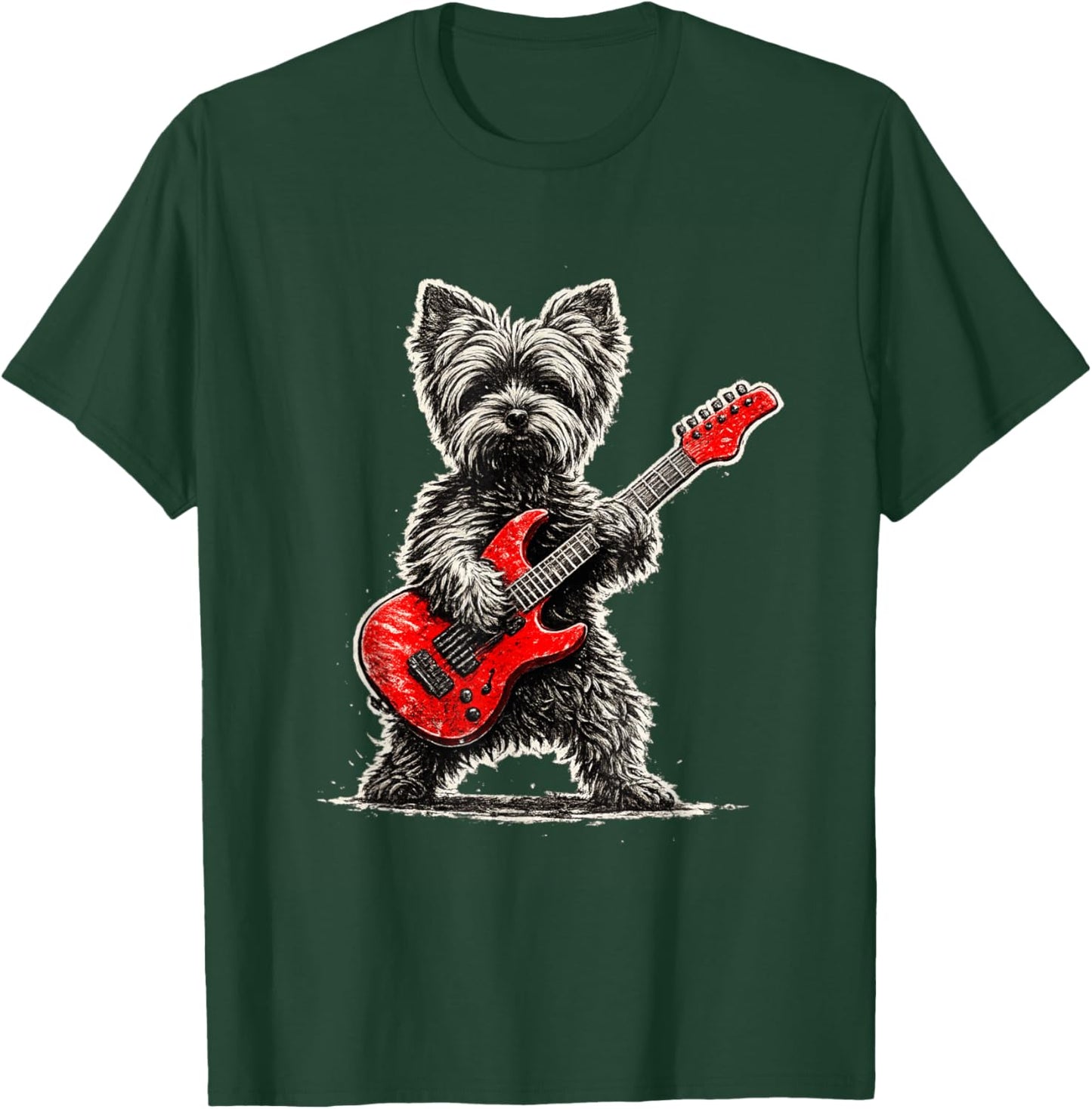 Yorkie Dad, Yorkshire Rocking, Rock Yorkshire Terrier Dads T-Shirt - T-Shirt | Forest