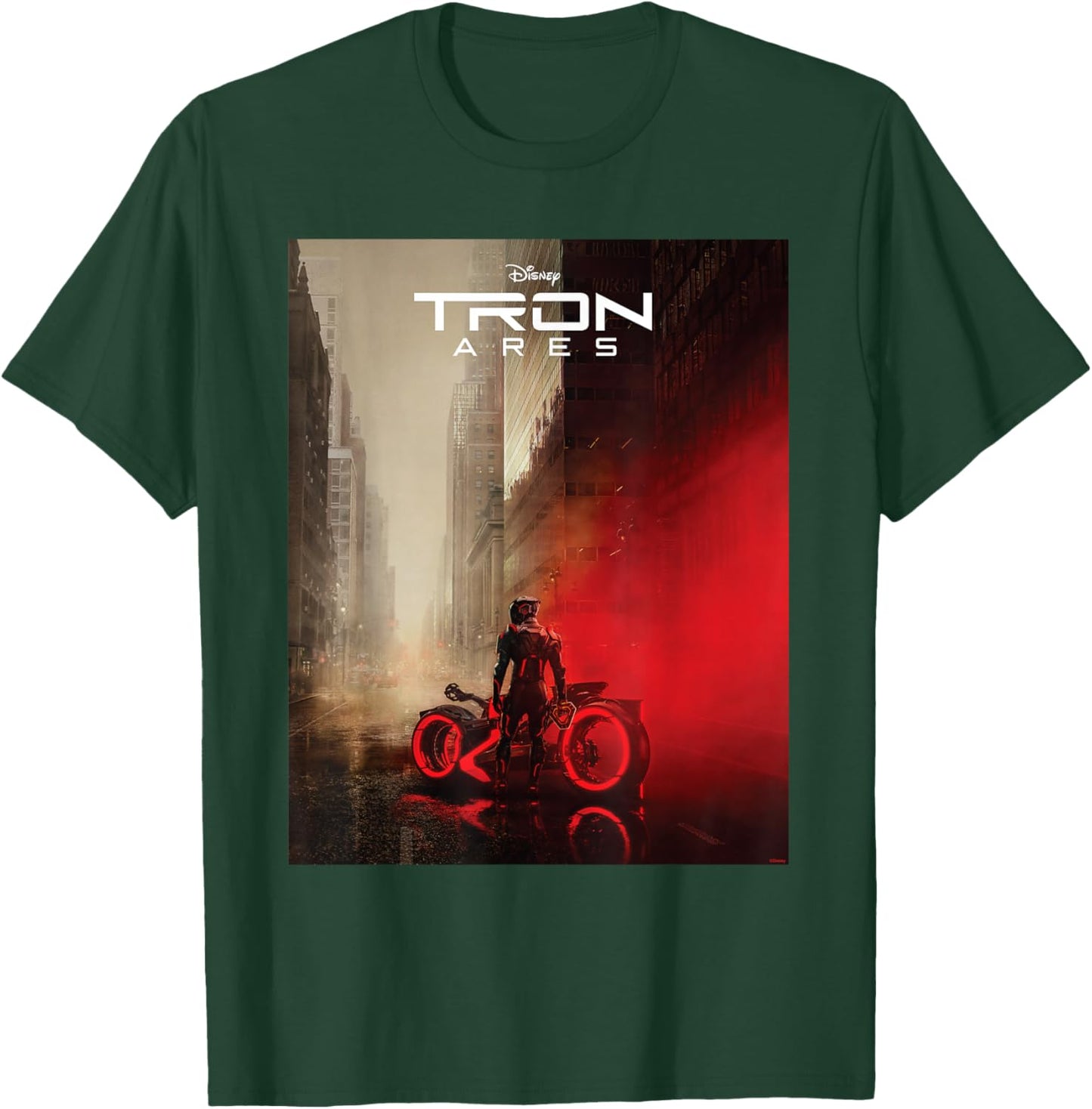 Disney TRON: Ares Lightcycle City Official Movie Poster Art T-Shirt - T-Shirt | Forest