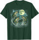 Bass Fish Howling at The Moon 90s Vintage Bass Fishing T-Shirt - T-Shirt | Forest