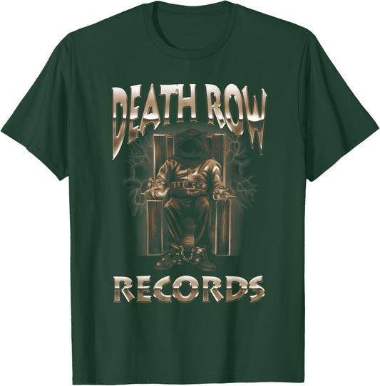 Official Death Row Records Brown Chrome Logo T-Shirt - T-Shirt | Forest