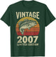 Vintage 2007 Fishing 19th Birthday Fisherman Limited Edition T-Shirt - T-Shirt | Forest
