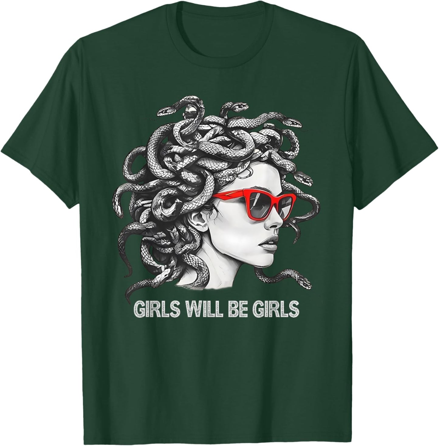 Girl Will Be Girls Shirts Medusa Feminist Women T-Shirt - T-Shirt | Forest