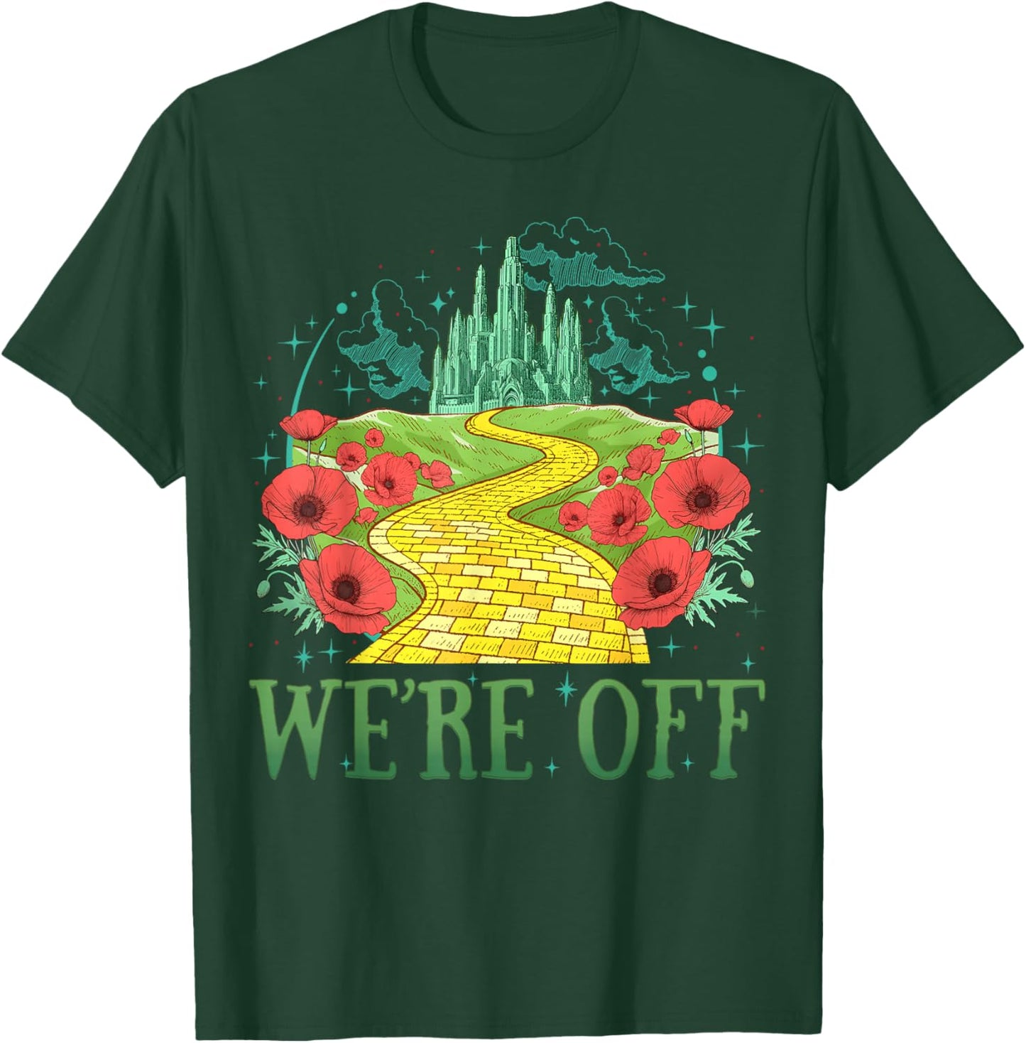 We 're Off Funny Yellow Path Brick Wizard Literature School T-Shirt - T-Shirt | Forest