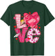 Valentine Love Heart Coquette Bow Cute Women Kids Girl T-Shirt - T-Shirt | Forest