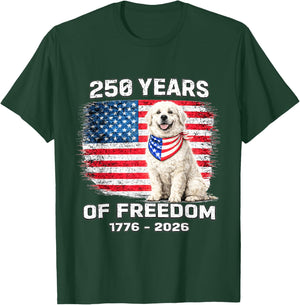 250 Years America Anniversary Great Pyrenees T-Shirt - T-Shirt | Forest
