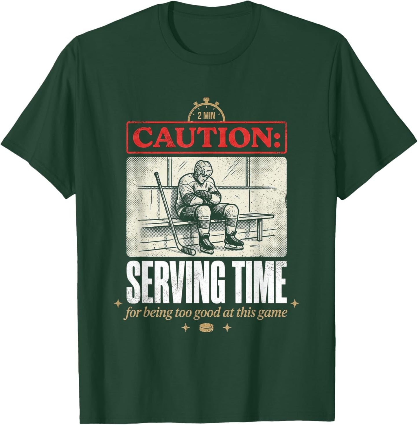 Funny Ice Hockey Penalty Box T-Shirt - T-Shirt | Forest