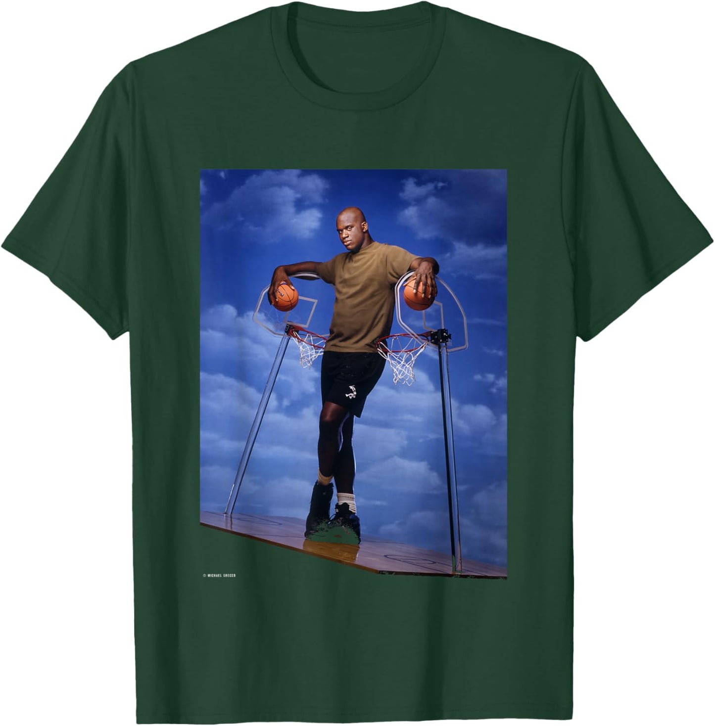 NBA Basketball Shaquille O’Neal LA Lakers by Michael Grecco T-Shirt - T-Shirt | Forest