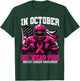 in October we Wear Pink USA Flag Breast Cancer Awareness T-Shirt - T-Shirt | Forest