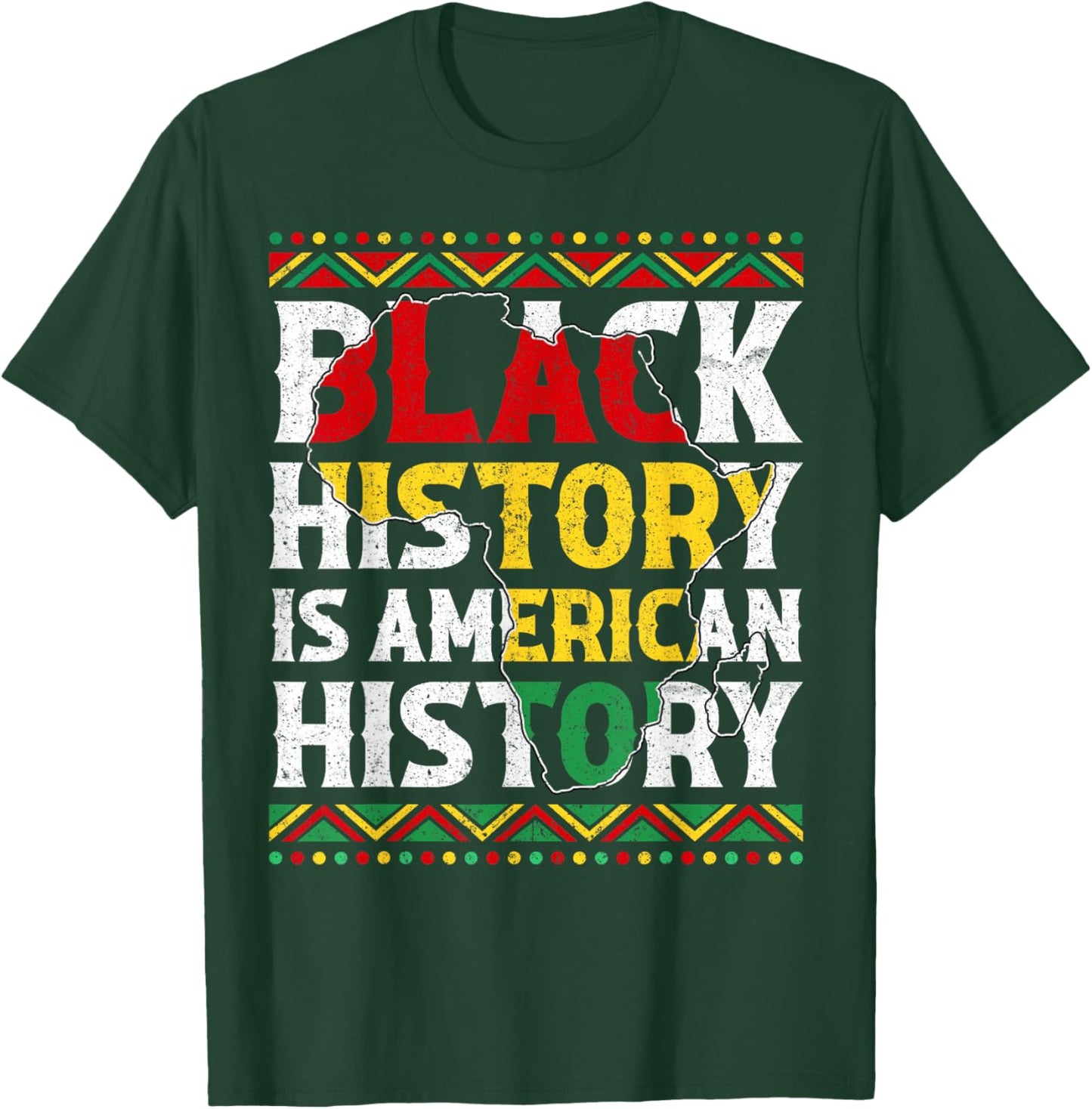 Black History is American History Patriotic African America T-Shirt - T-Shirt | Forest