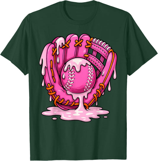 Baseball Drip Team for Boys and Girls Ice Cream Cool T-Shirt - T-Shirt | Forest