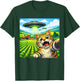 Alien Spaceship Selfie Featuring a Funny Cat T-Shirt - T-Shirt | Forest