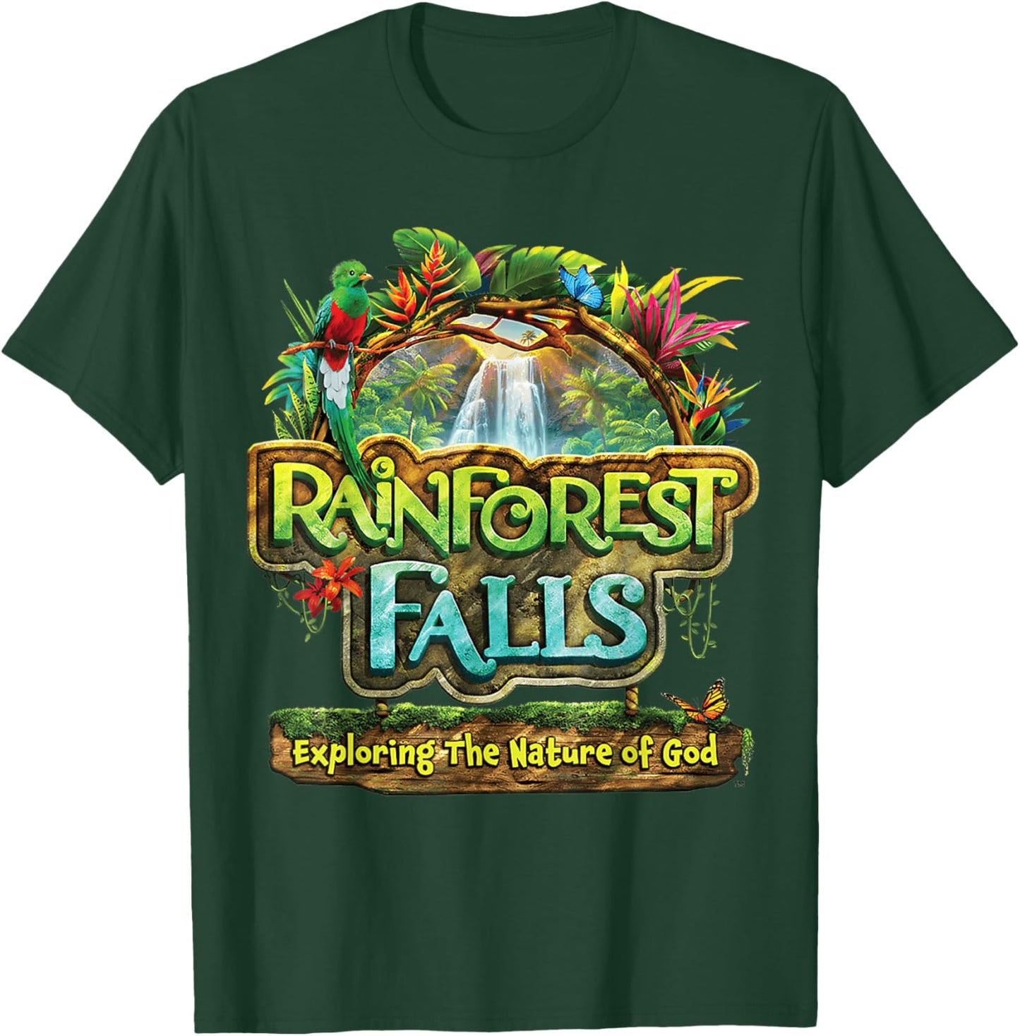 VBS 2026 Rainforest Falls Exploring The Nature of God T-Shirt - T-Shirt | Forest