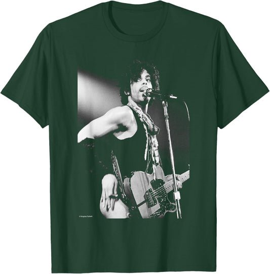 Prince Amsterdam 1981 Purple Rain Guitar by Virginia Turbett T-Shirt - T-Shirt | Forest