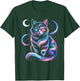 Mystical Space Cosmic Cat - Galaxy Kitten Graphic T-Shirt - T-Shirt | Forest