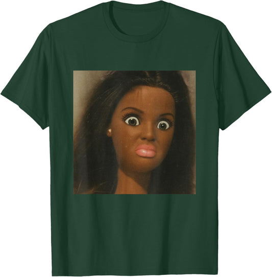 Funny African American Disgusted Black Doll Face Meme T-Shirt - T-Shirt | Forest