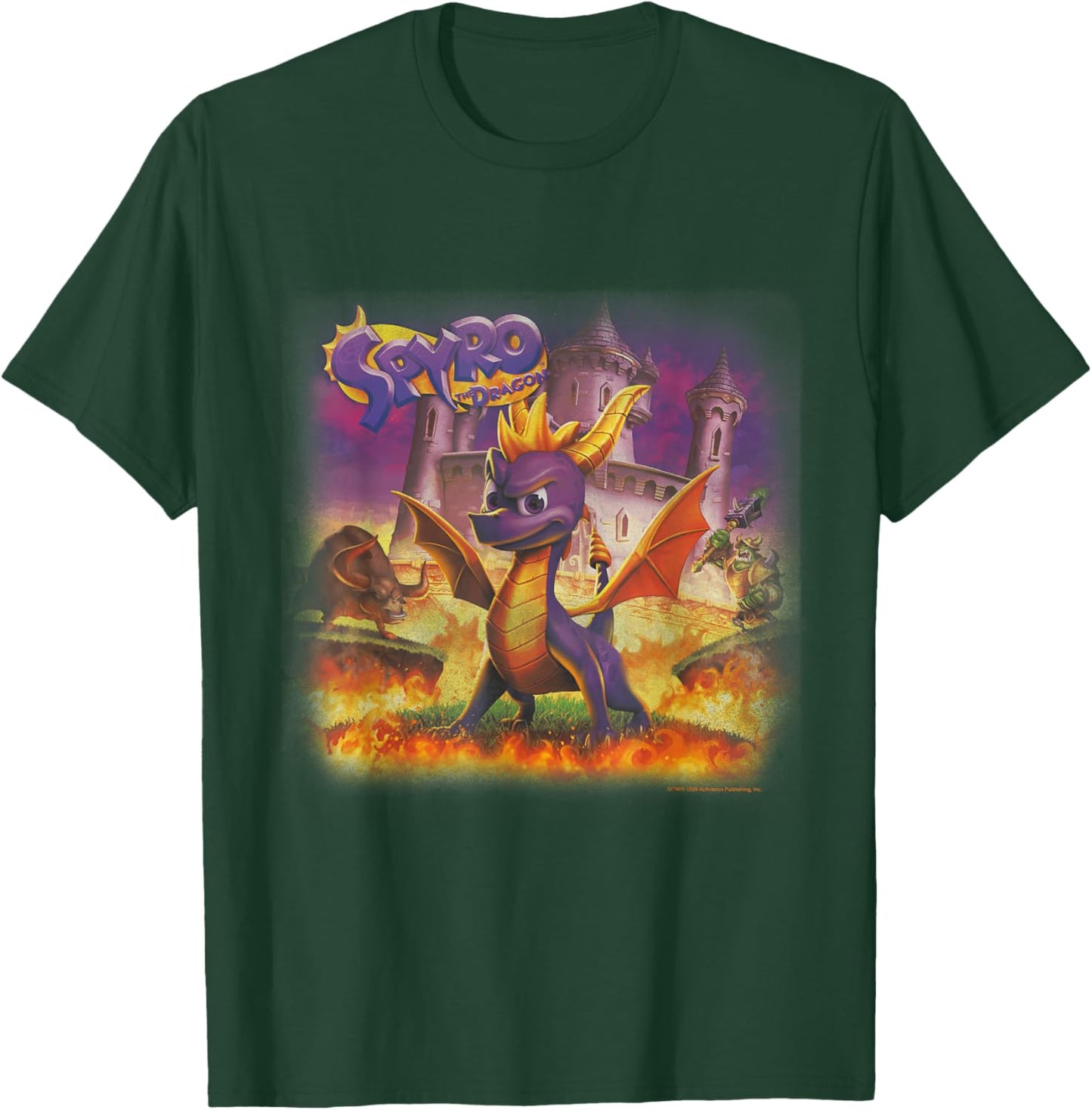 Classic Cover Art Colorful Dragon Retro Video Game T-Shirt - T-Shirt | Forest