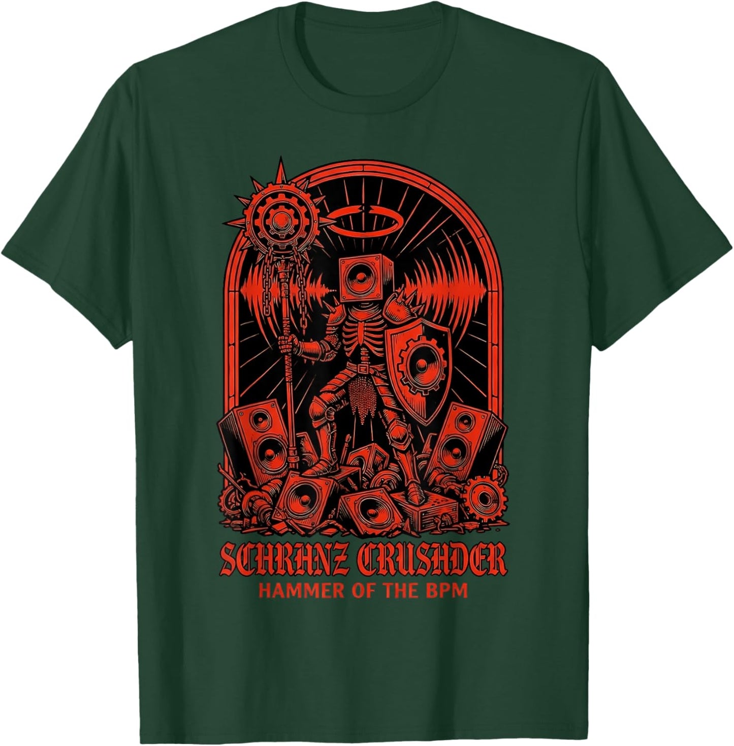Hard Techno Schranz Crusader BPM T-Shirt - T-Shirt | Forest
