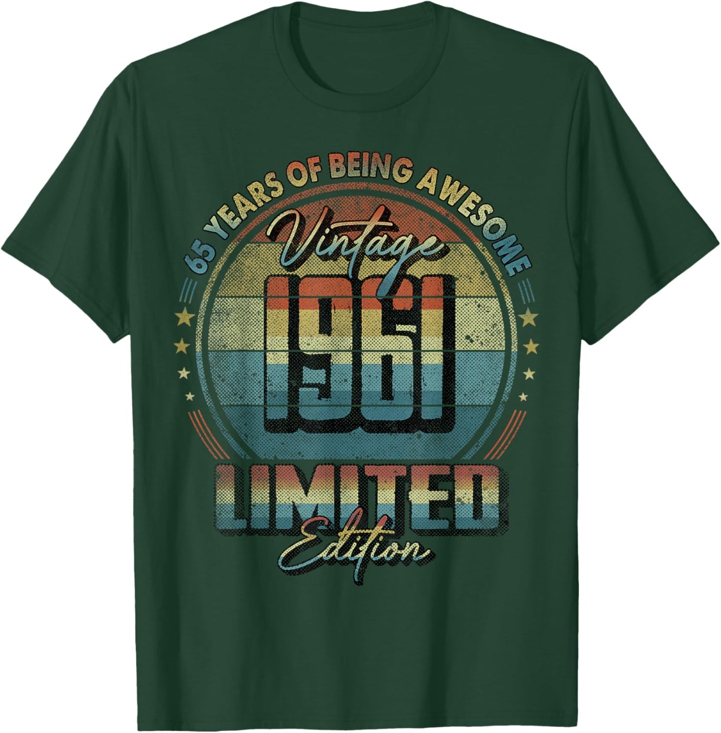 Vintage 1961 Limited Edition Shirt 65 Year Old 65th Birthday T-Shirt - T-Shirt | Forest