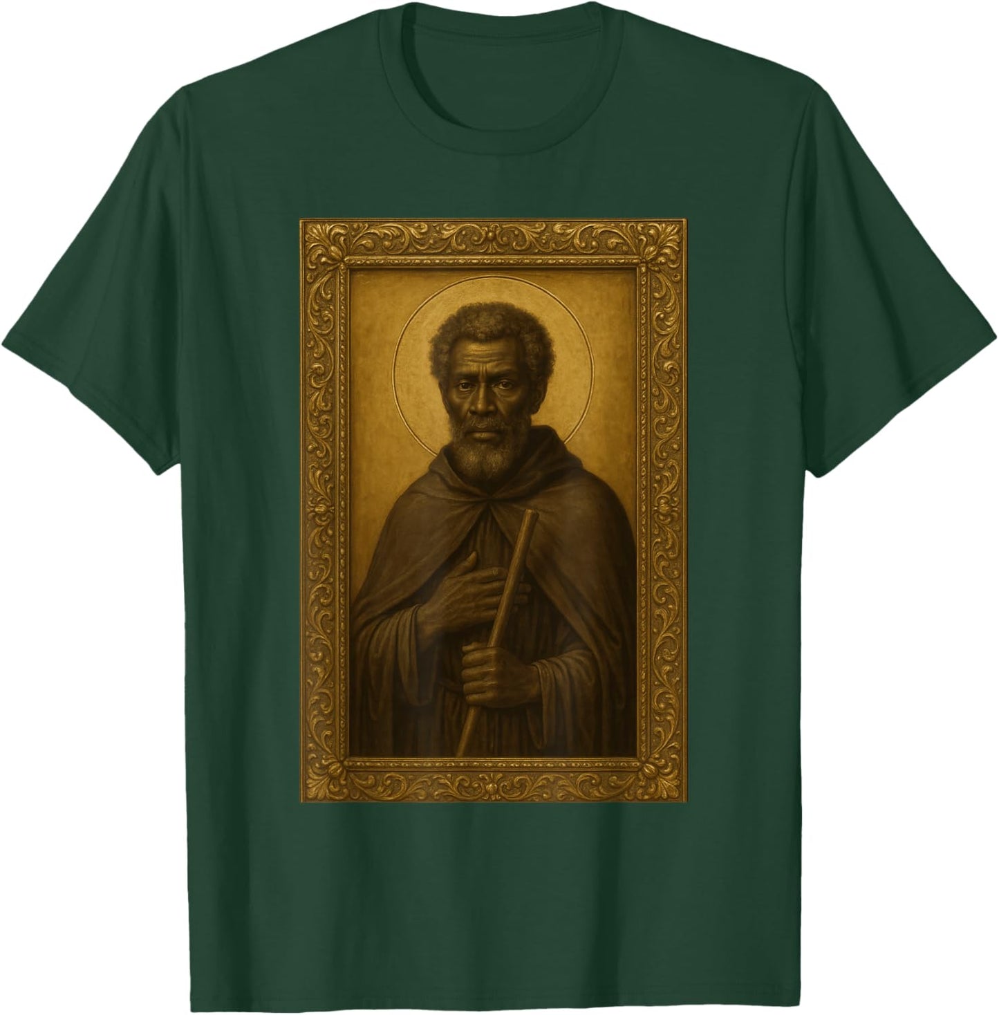 Orthodox Icon of St. Moses The Black T-Shirt - T-Shirt | Forest