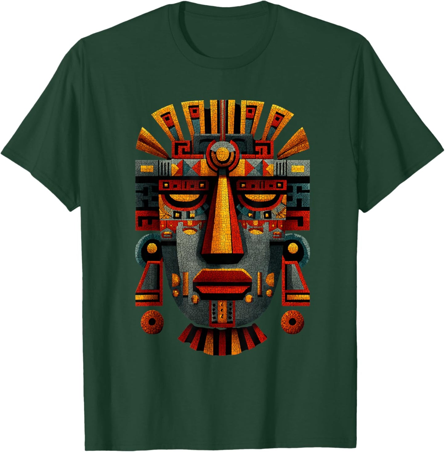 Aztec Toltec Inca Maya Mexican Feathered Mayan Indigenous T-Shirt - T-Shirt | Forest