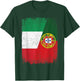 Half Italy Portugal Flag Italian Portuguese Pride Roots T-Shirt - T-Shirt | Forest
