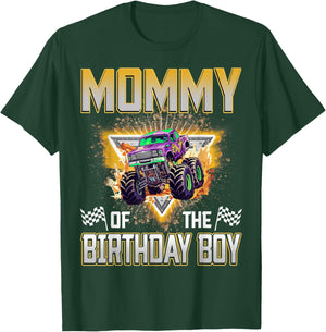 Mommy of The Birthday Boy Monster Truck Birthday Family T-Shirt - T-Shirt | Forest