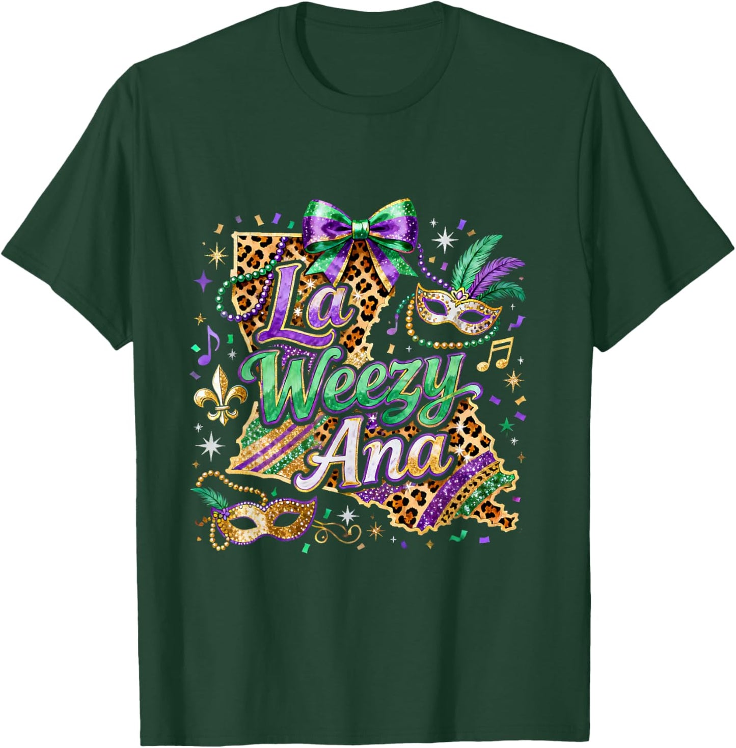 La Weezy Ana Mardi Gras Louisiana Pride T-Shirt - T-Shirt | Forest
