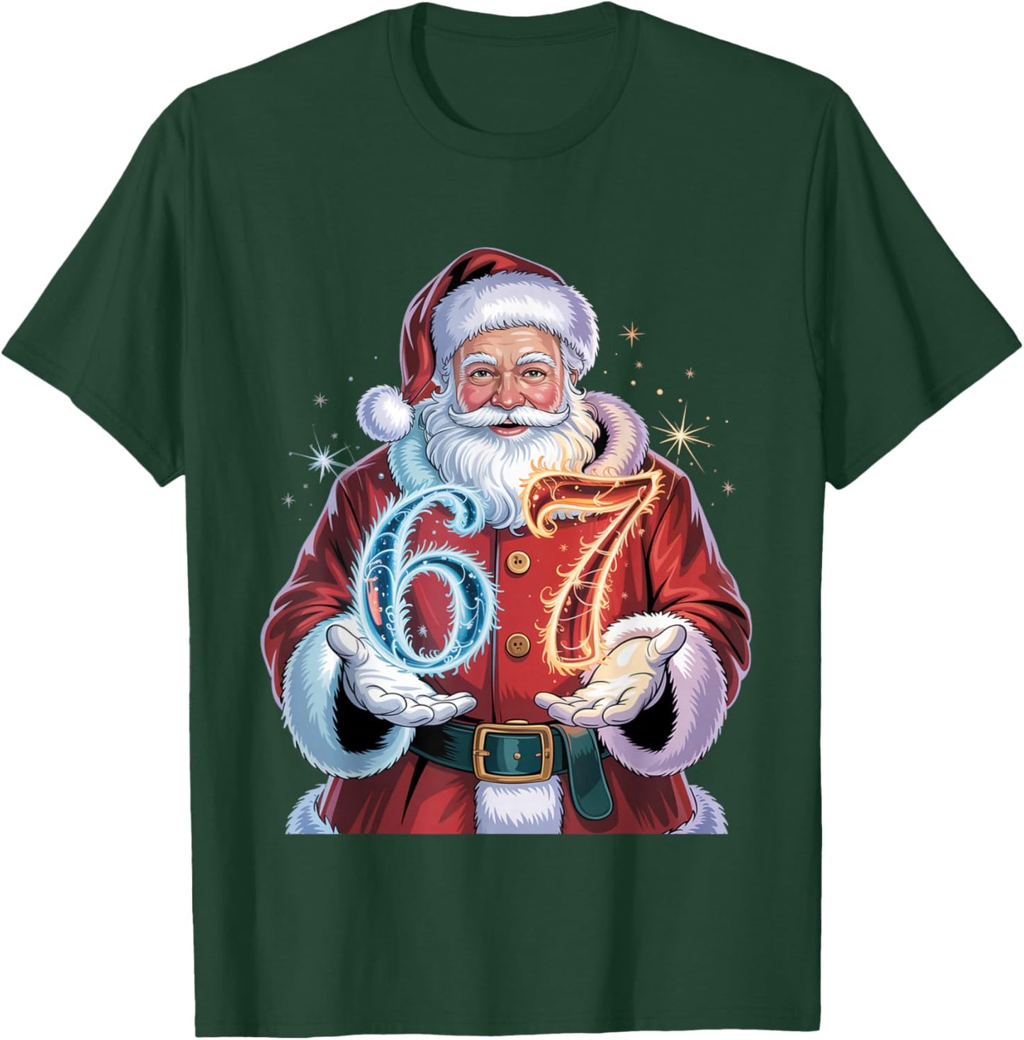 Christmas 67 Funny Xmas Six Seven Ugly Sweater 6-7 T-Shirt - T-Shirt | Forest