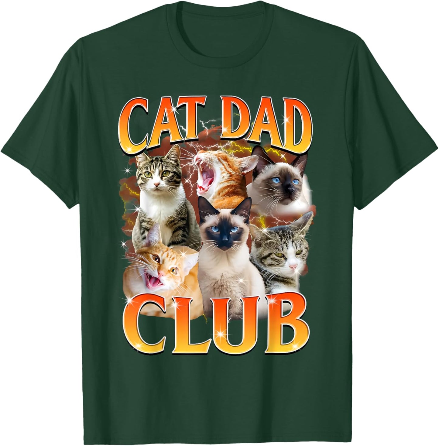 Cat Dad Club Funny Life is Better with Cats Father's Day T-Shirt - T-Shirt | Forest