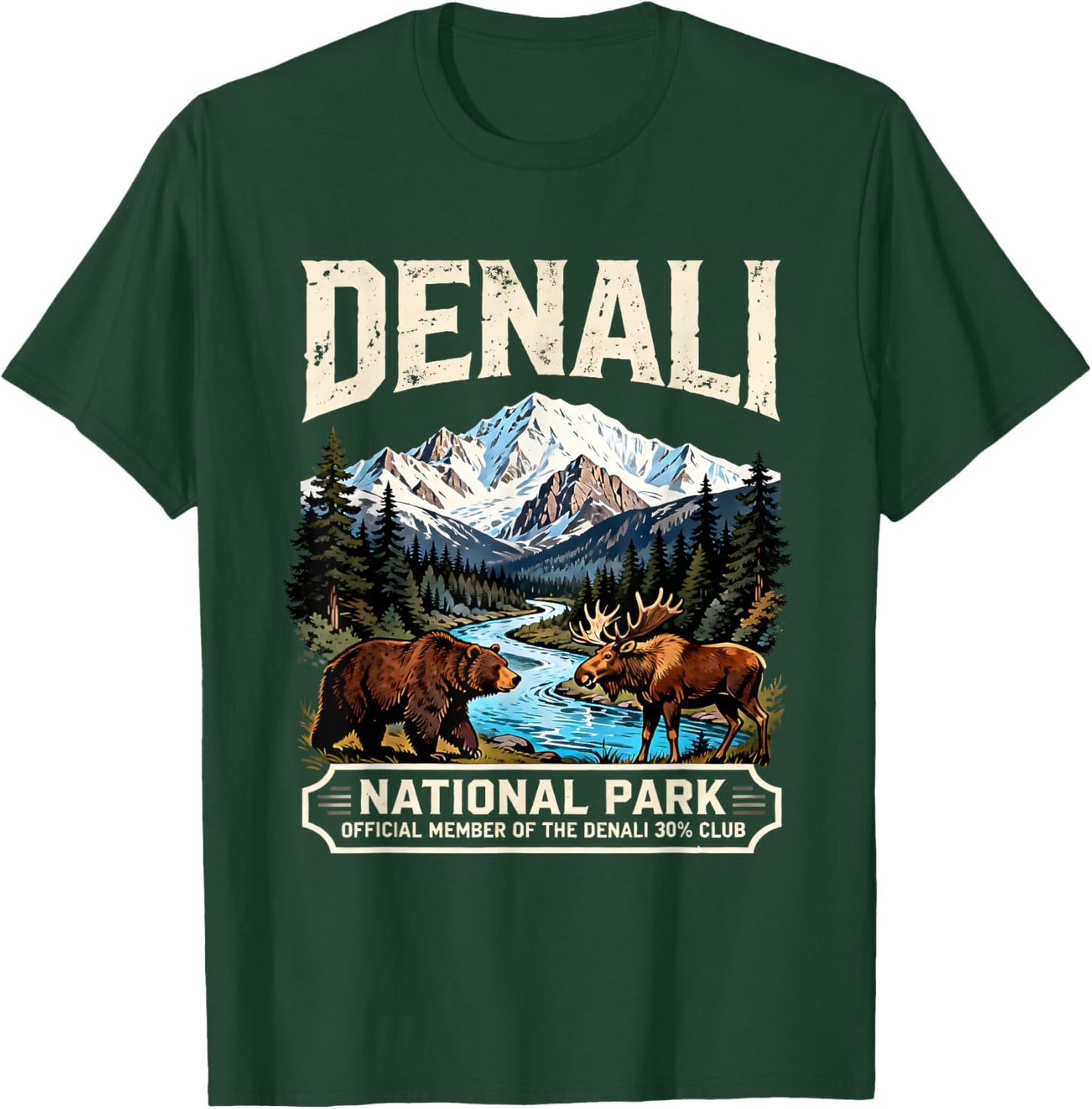 Denali National Park Bear Moose Wildlife Quote T-Shirt - T-Shirt | Forest