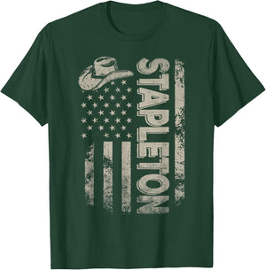 Distressed Stapleton Name Personalized 80s 90s Vintage T-Shirt - T-Shirt | Forest