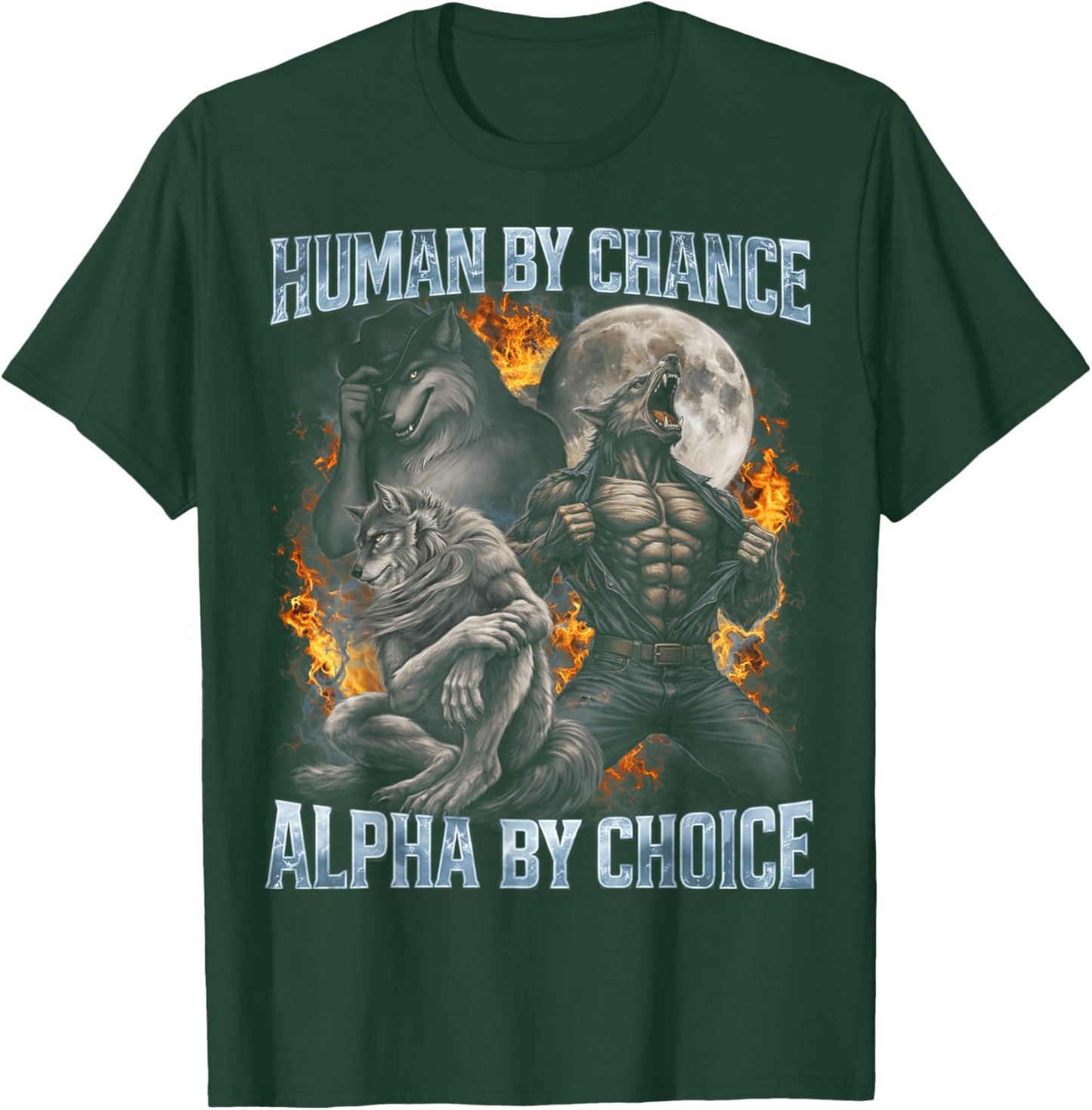 Alpha Wolf Meme T-Shirt - T-Shirt | Forest