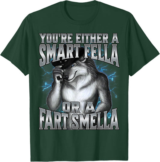 You're Either a Smart Fella Or A Fart Smella T-Shirt - T-Shirt | Forest
